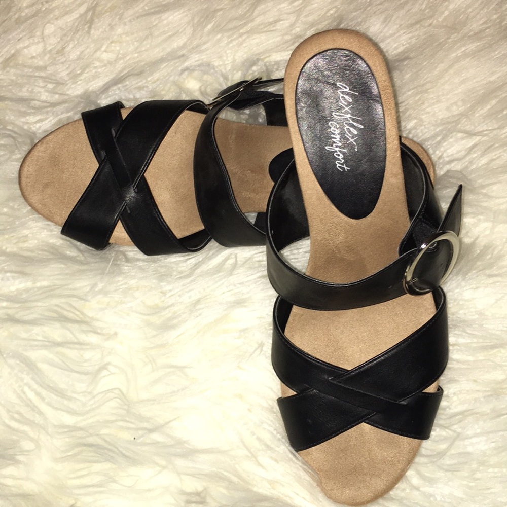 Black Sandal Wedges